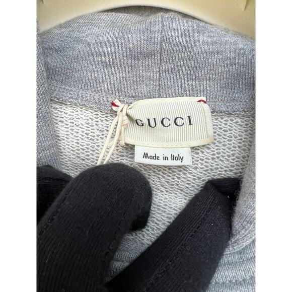 NWT Gucci Kids Hoodie punk print logo in grey size 10 - Picture 8 of 12